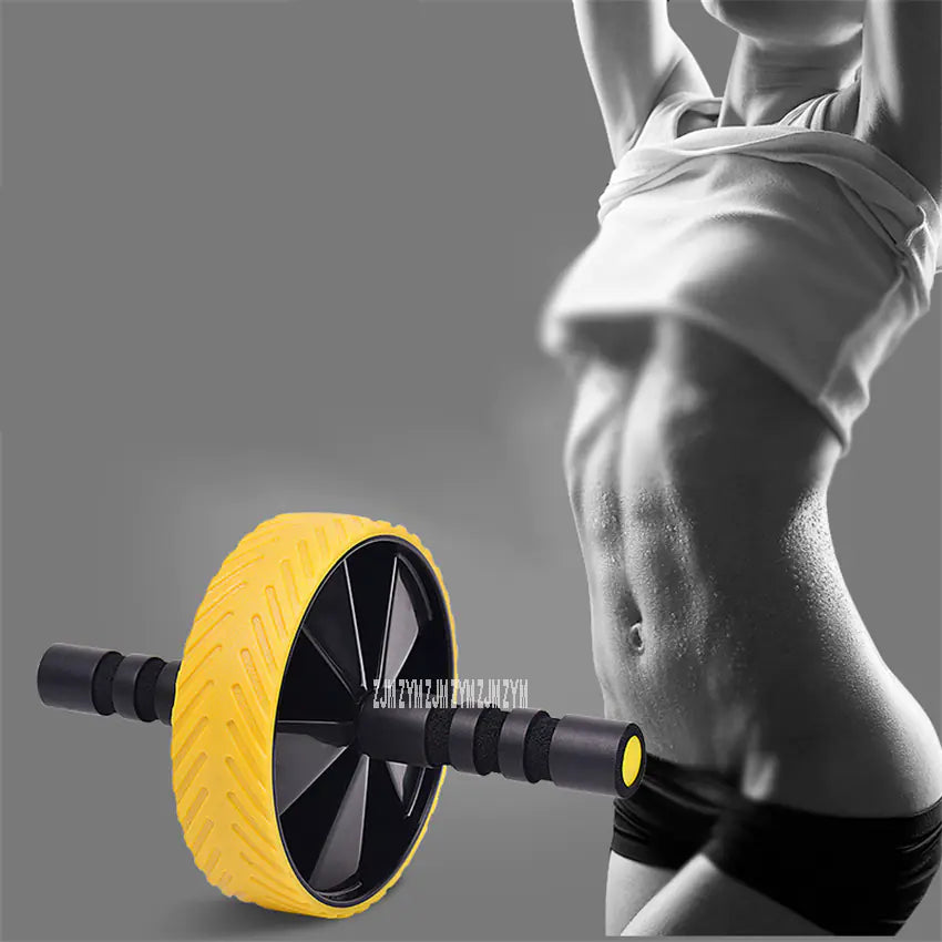 Ab Power Roller with Foam Handle for Indoor Fitness