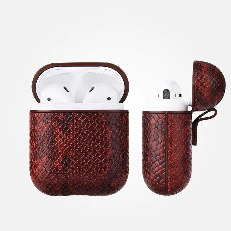 Snake Skin Earphone Case with Shockproof Design