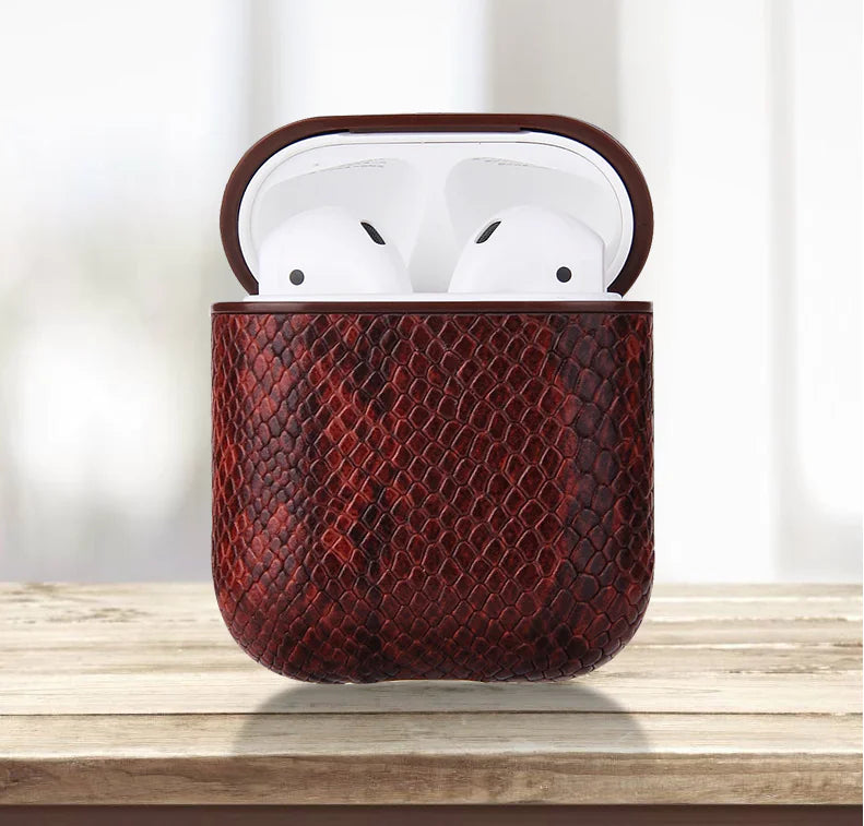 Snake Skin Earphone Case with Shockproof Design