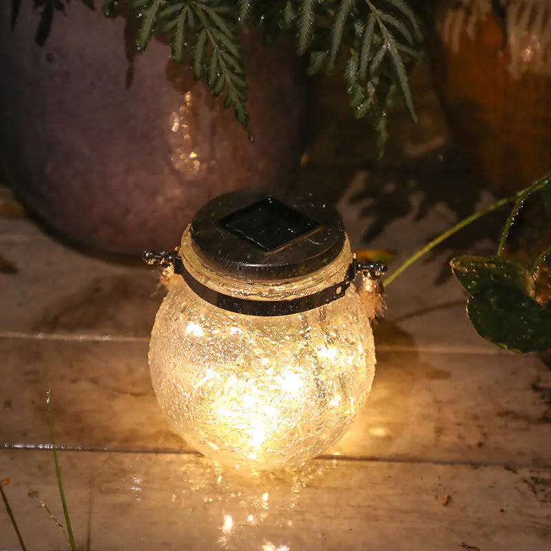 Solar Mason Jar String Lights with Waterproof Design