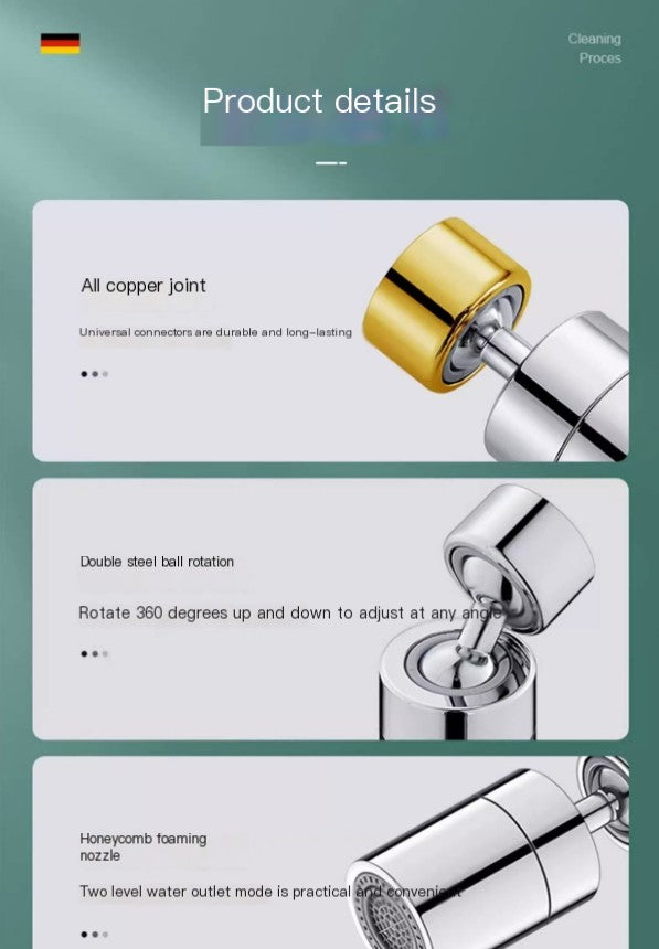 Copper Faucet Aerator with Splash-Proof Design