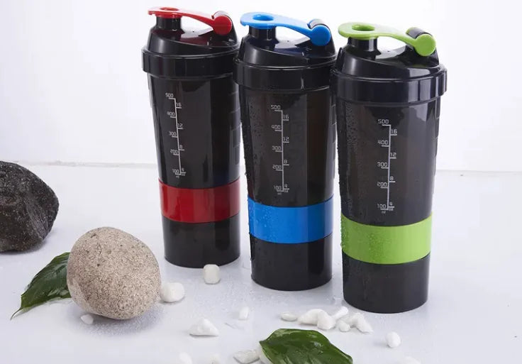 500ml Double Layer Plastic Shaker Cup