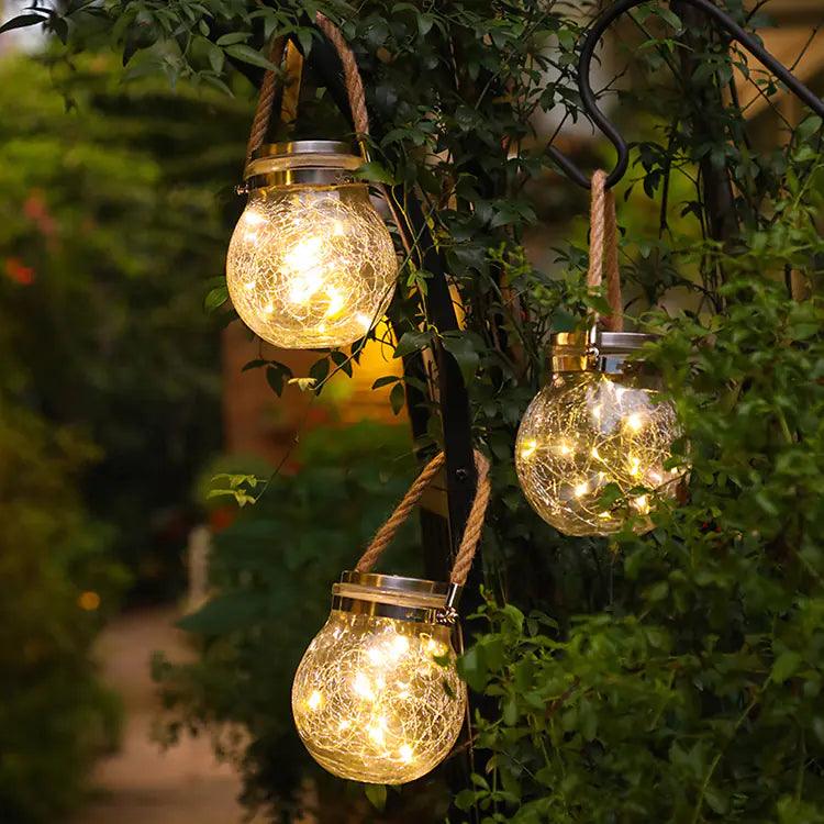 Solar Mason Jar String Lights with Waterproof Design
