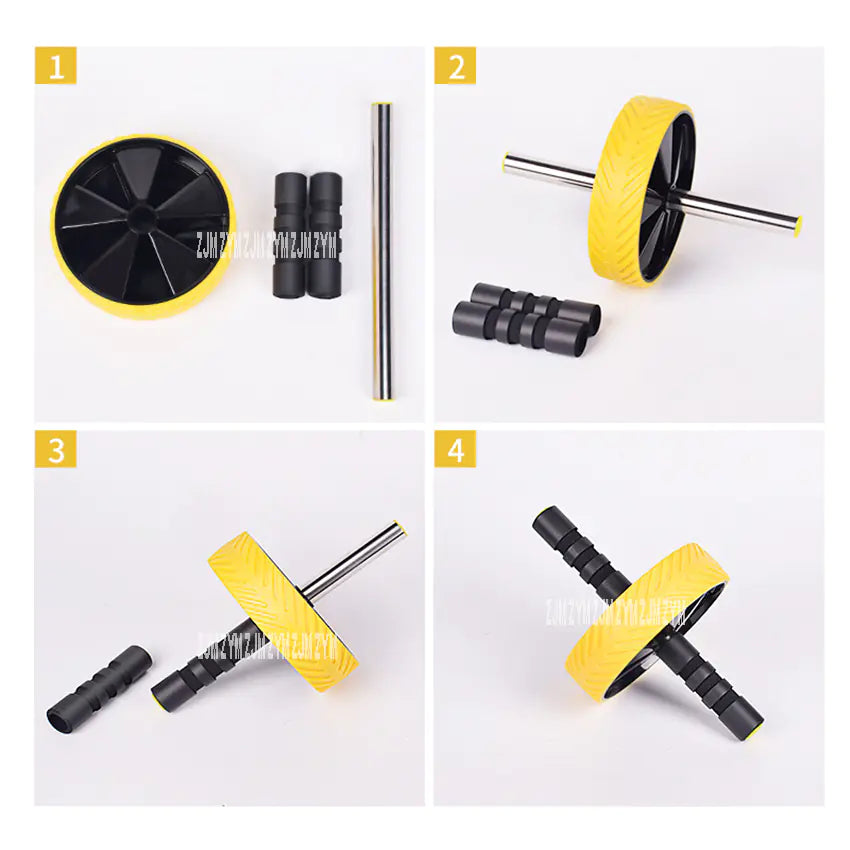 Ab Power Roller with Foam Handle for Indoor Fitness