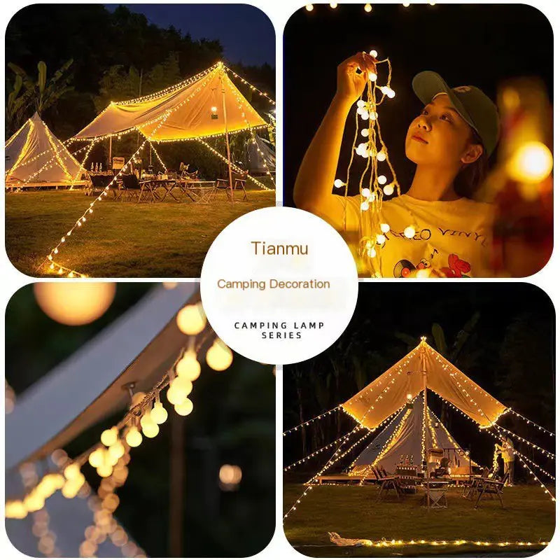 Outdoor Camping Sphere String Lights for Tent Decor