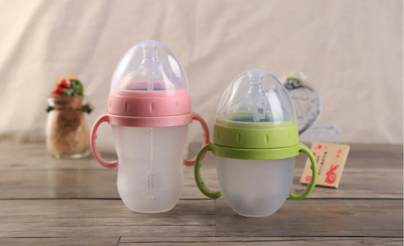 Silicone Baby Bottle - Anti-Colic, Durable, No Spill