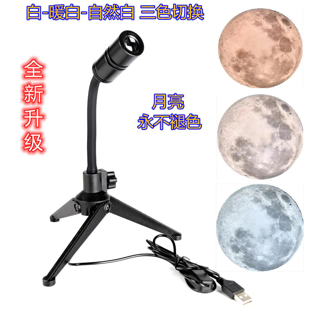 USB Plug-in Moon Lamp with Earth Projection Light