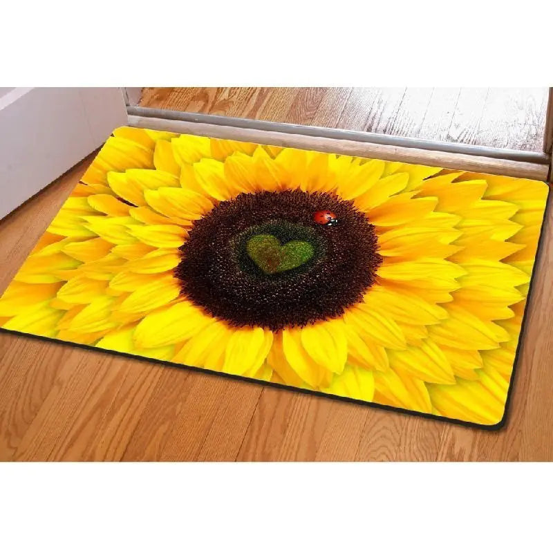 3D Printed Fun Sunflower Floor Mat for Home Use