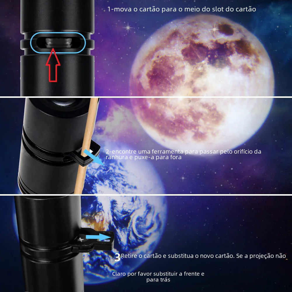 USB Plug-in Moon Lamp with Earth Projection Light