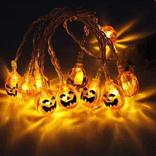 LED Pumpkin Lantern String Lights for Halloween Decor