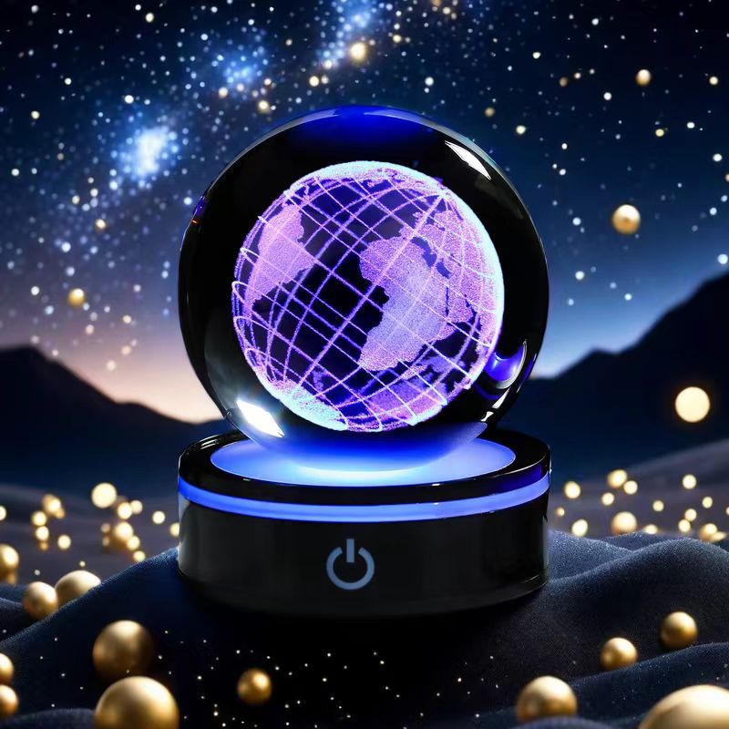Creative Light-Up Crystal Ball Ambient Decor (One)