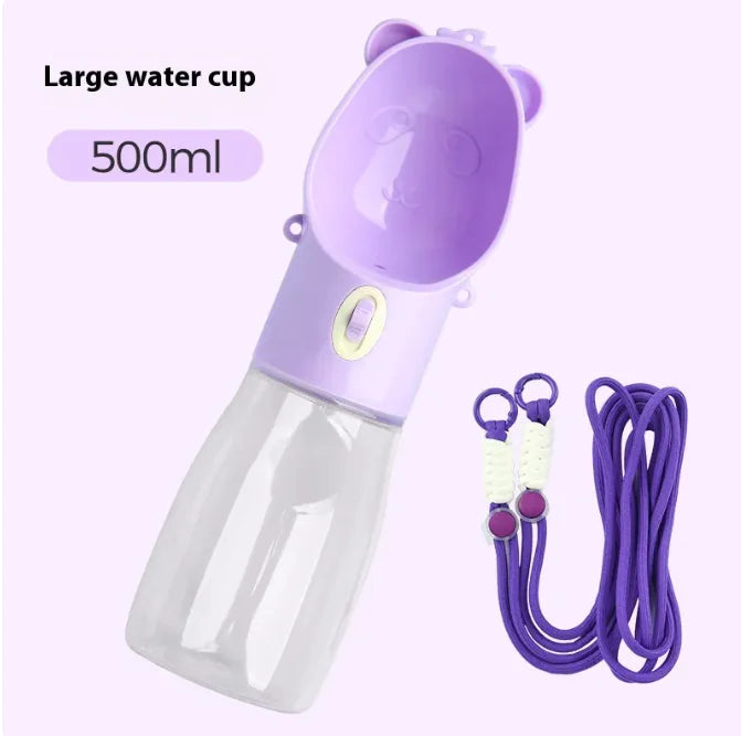 2 In 1 Portable Dog Water Bottle For Small Big Dogs Cat Outdoor Leak-proof Puppy Drinking Bowl With Food Container Pets Feeder Pet Products