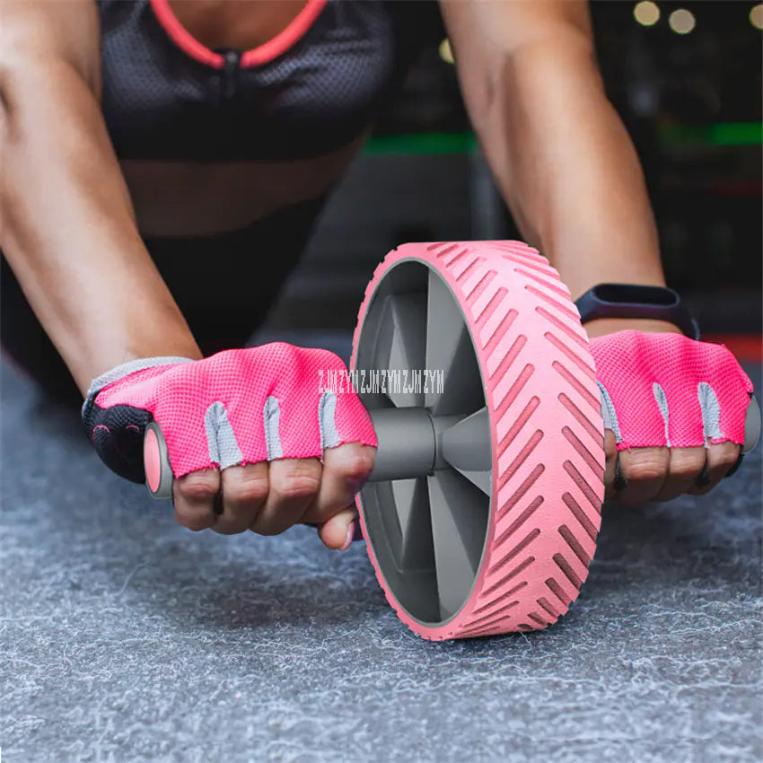 Ab Power Roller with Foam Handle for Indoor Fitness