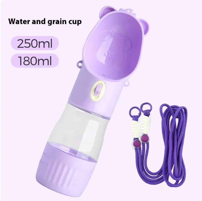 2 In 1 Portable Dog Water Bottle For Small Big Dogs Cat Outdoor Leak-proof Puppy Drinking Bowl With Food Container Pets Feeder Pet Products