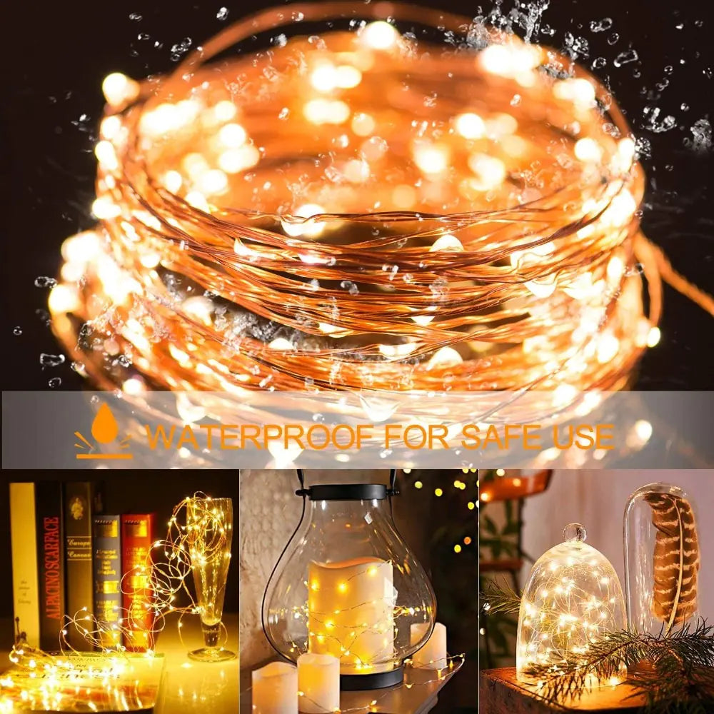 LED Copper Wire String Lights for Room Decoration