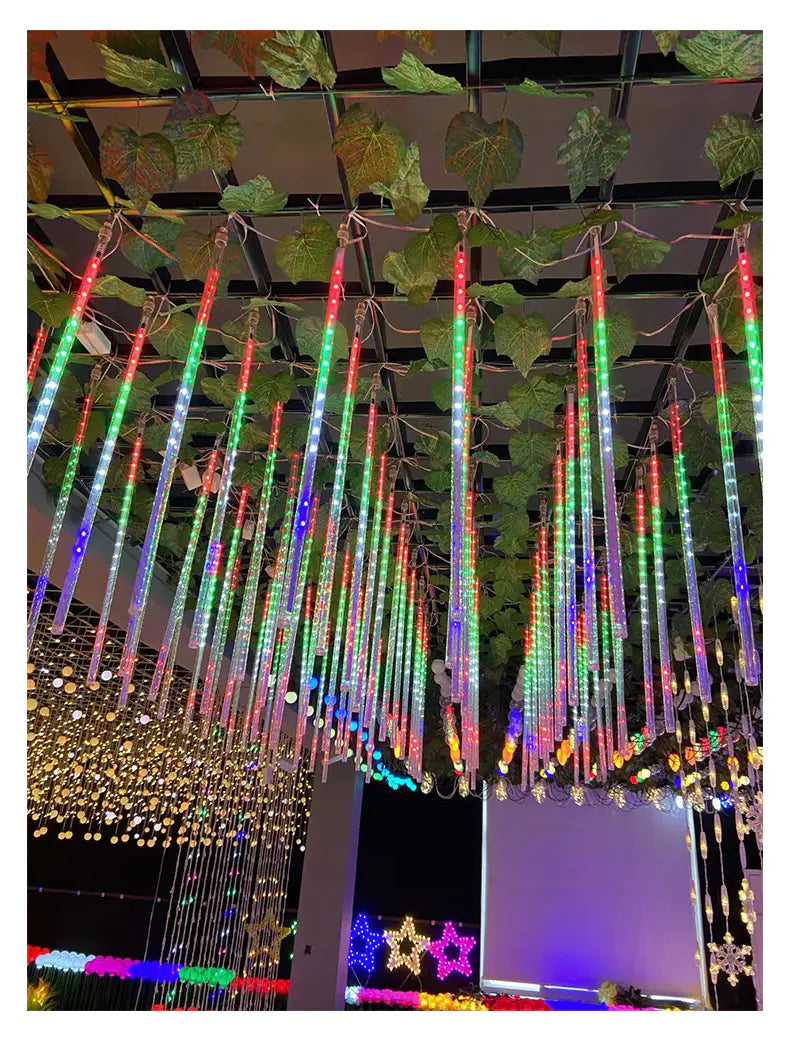LED Meteor Shower String Lights for Outdoor Decor