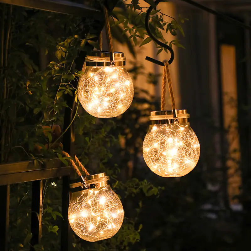 Solar Mason Jar String Lights with Waterproof Design