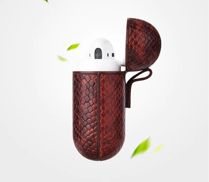 Snake Skin Earphone Case with Shockproof Design