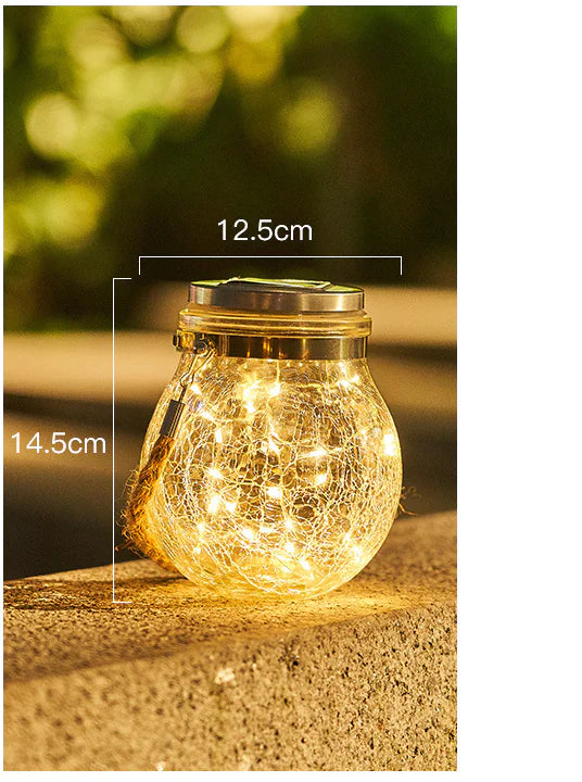 Solar Mason Jar String Lights with Waterproof Design