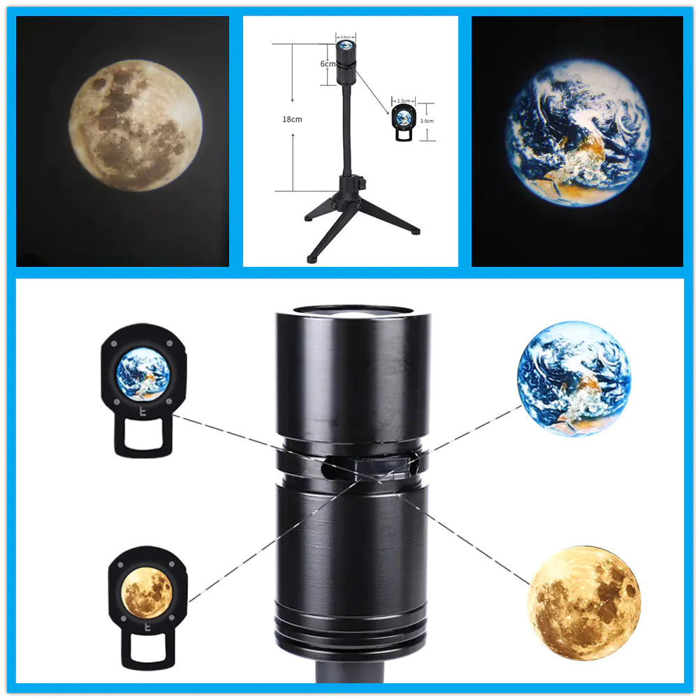 USB Plug-in Moon Lamp with Earth Projection Light