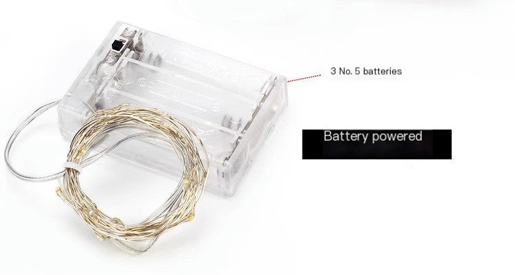 LED Copper Wire String Lights with Battery Box (Outdoor)