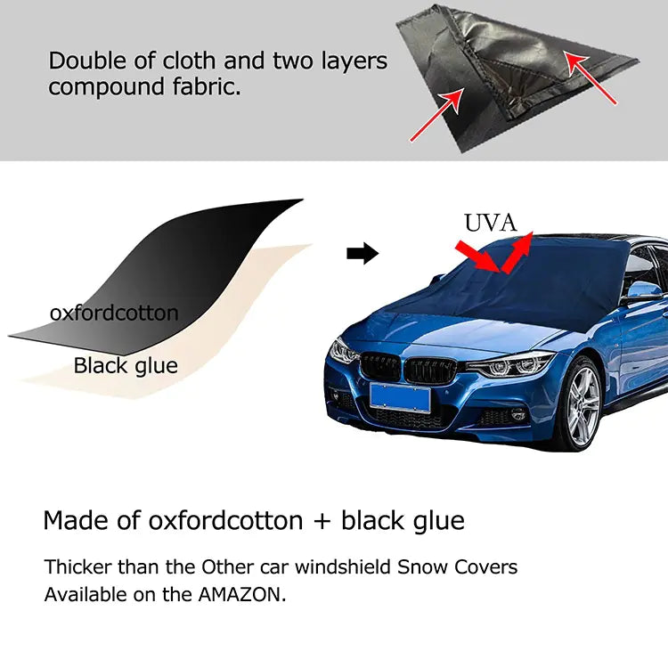 210D Black Oxford Cloth Magnetic Windshield Snow Cover