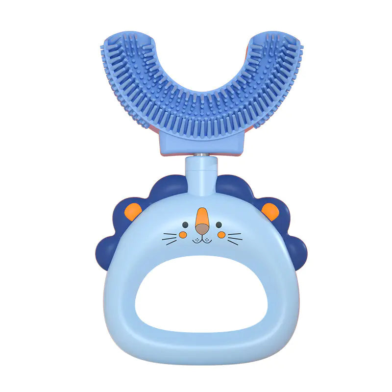 U-Shaped Little Lion Silicone Toothbrush for Kids