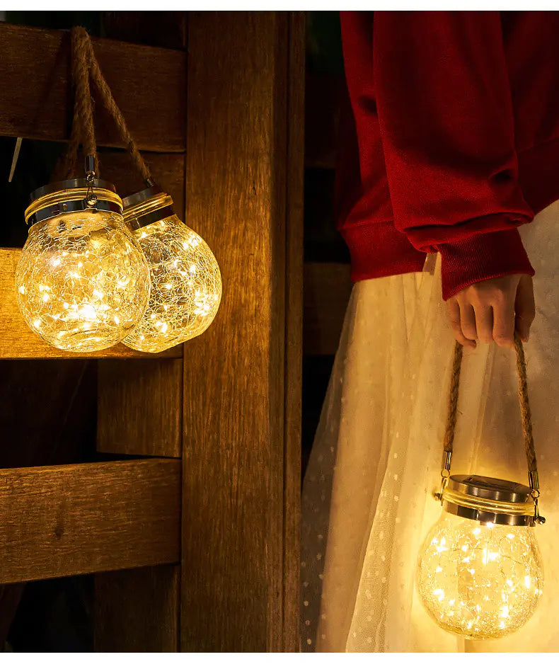 Solar Mason Jar String Lights with Waterproof Design