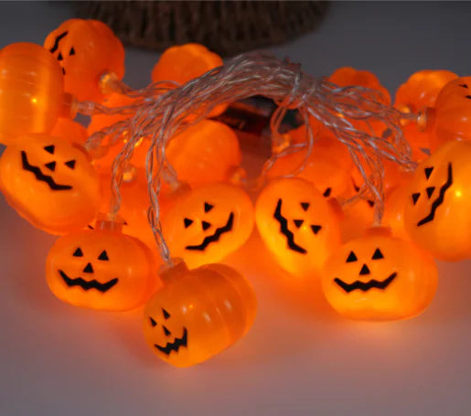 LED Pumpkin Lantern String Lights for Halloween Decor