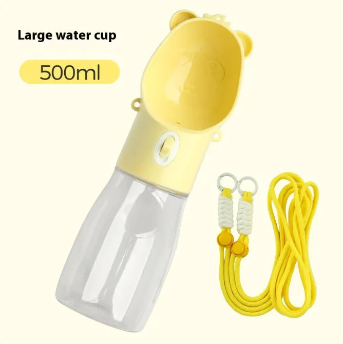 2 In 1 Portable Dog Water Bottle For Small Big Dogs Cat Outdoor Leak-proof Puppy Drinking Bowl With Food Container Pets Feeder Pet Products