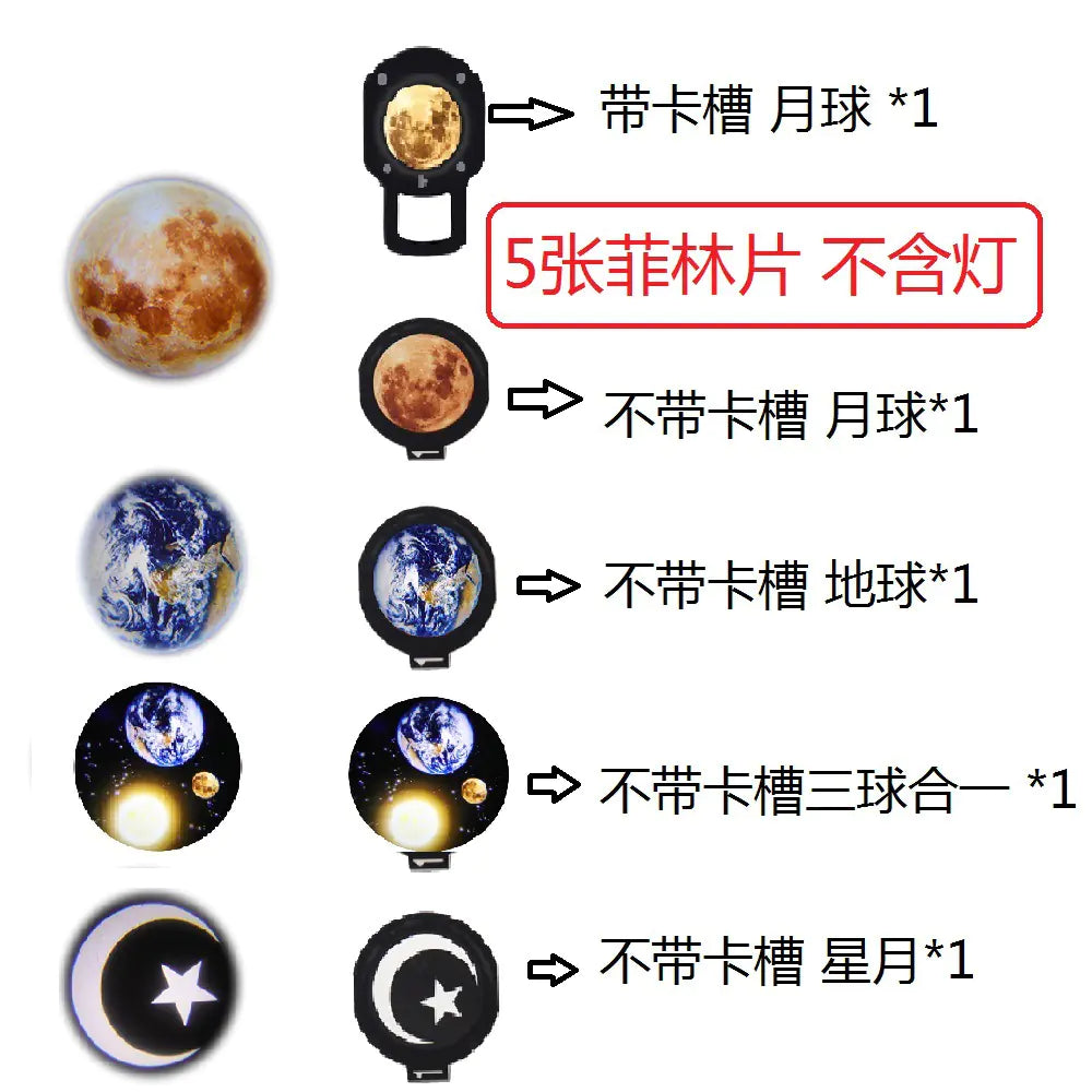 USB Plug-in Moon Lamp with Earth Projection Light