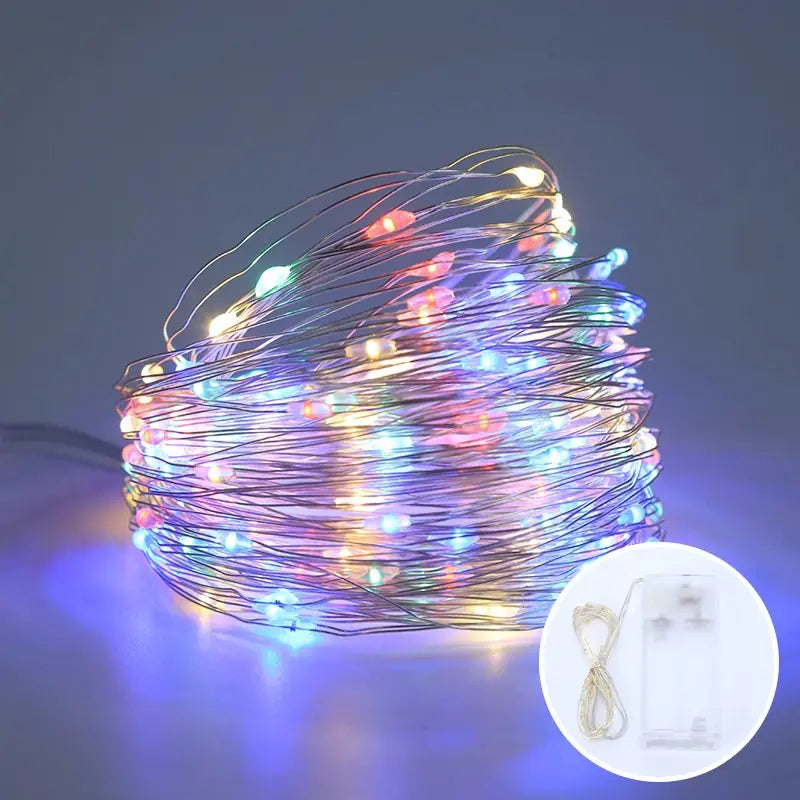 LED Copper Wire String Lights with Battery Box (Outdoor)
