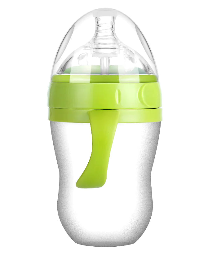 Silicone Baby Bottle - Anti-Colic, Durable, No Spill