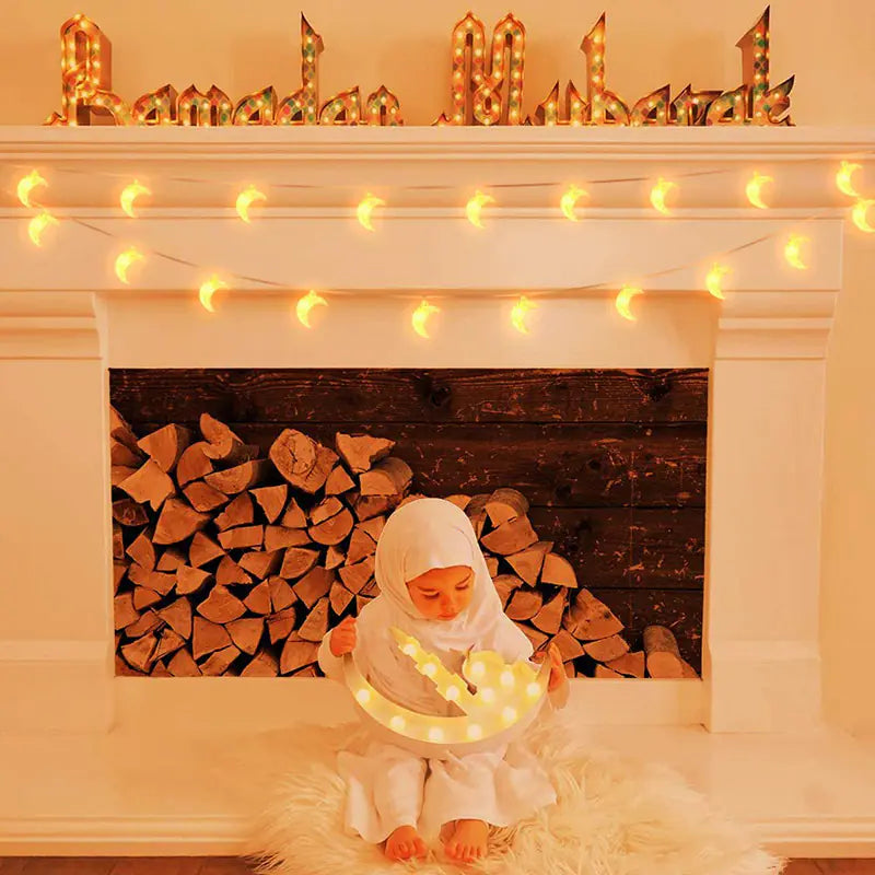 Star and Moon Lantern String Lights for Christmas Decor